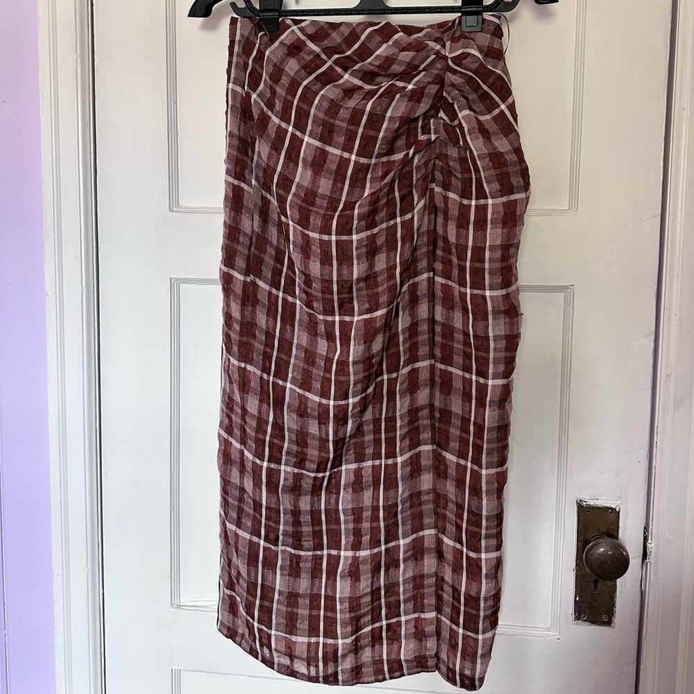 Zara Plaid Skirt with Slit